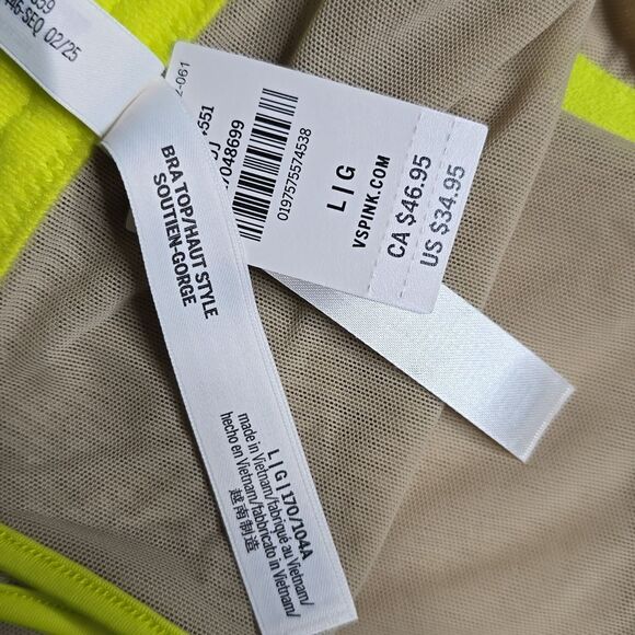 1316 NWT Victoria's Secret PINK Wink Charmed Fruit Corset Top Large - Picture 7 of 8